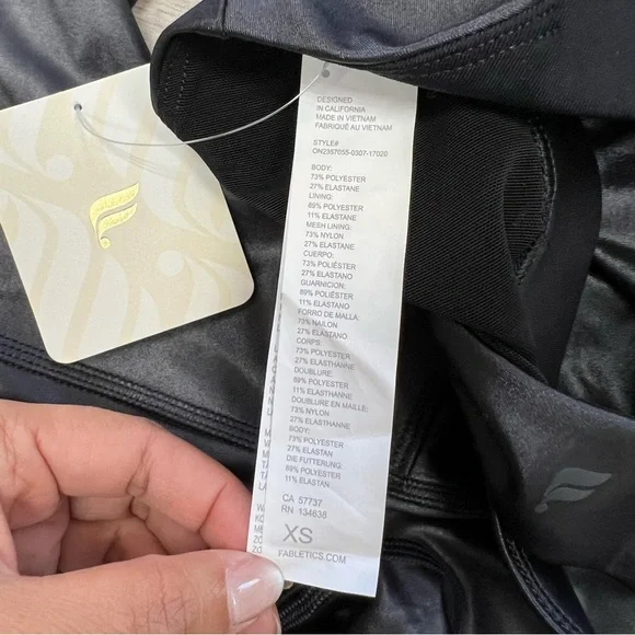 Khloe Kardashian X Fabletics Motion365+ Shine Jumpsuit Black Size XS NWT